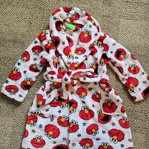 Sesame Street Elmo Kids Robe - Red and White